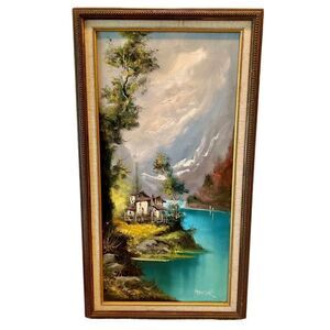 Original Oil Painting By Carlo Mancini (1829-1910), Wood Frame Signed, Vibrant